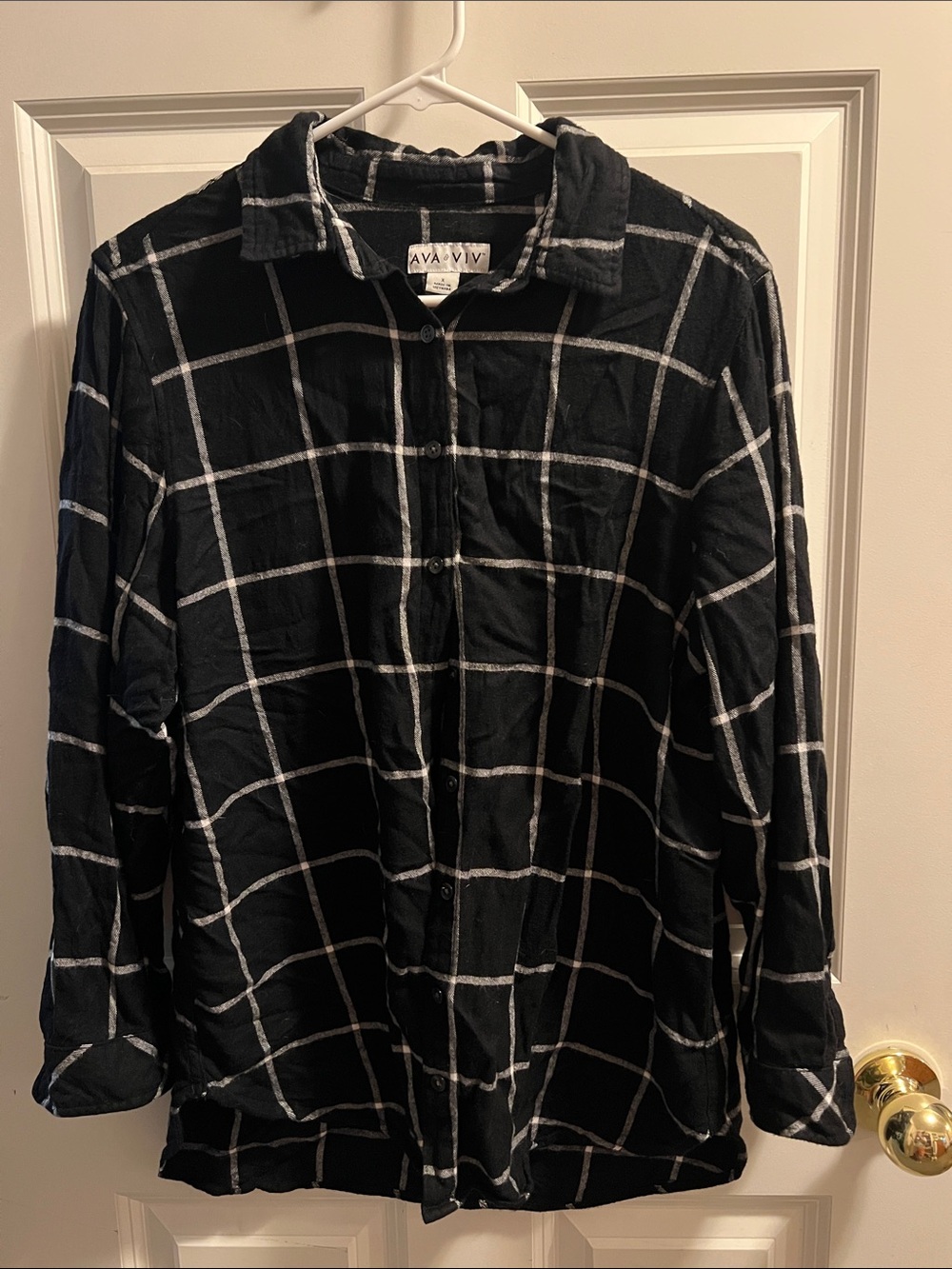 Black plaid flannel